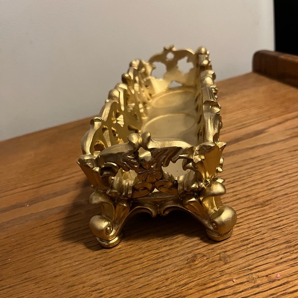 Pair of Gold Candle Holders - Picture 7 of 8